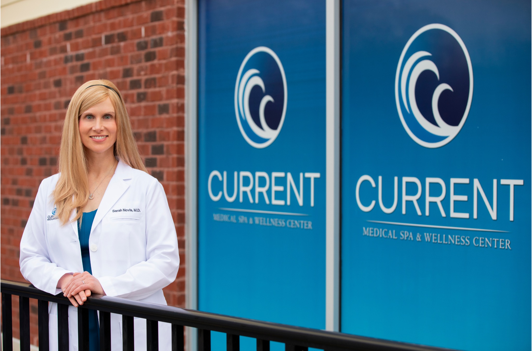 Dr. Sarah Novis outside Current Facial Plastic Surgery in North Myrtle Beach